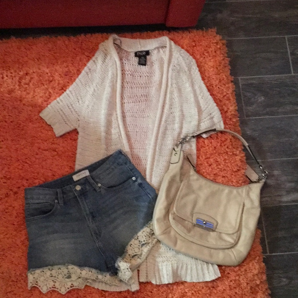 Beige crochet cardigan